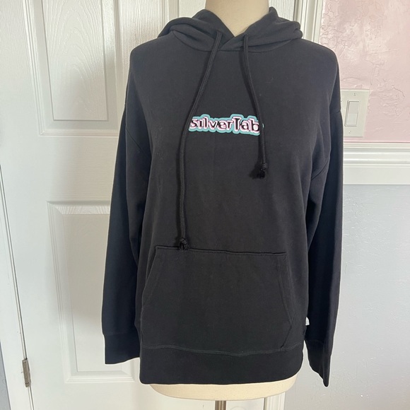 Levis Hoodie Silvertab Black Hoodie Mens Retro Levis Small - Picture 3 of 14